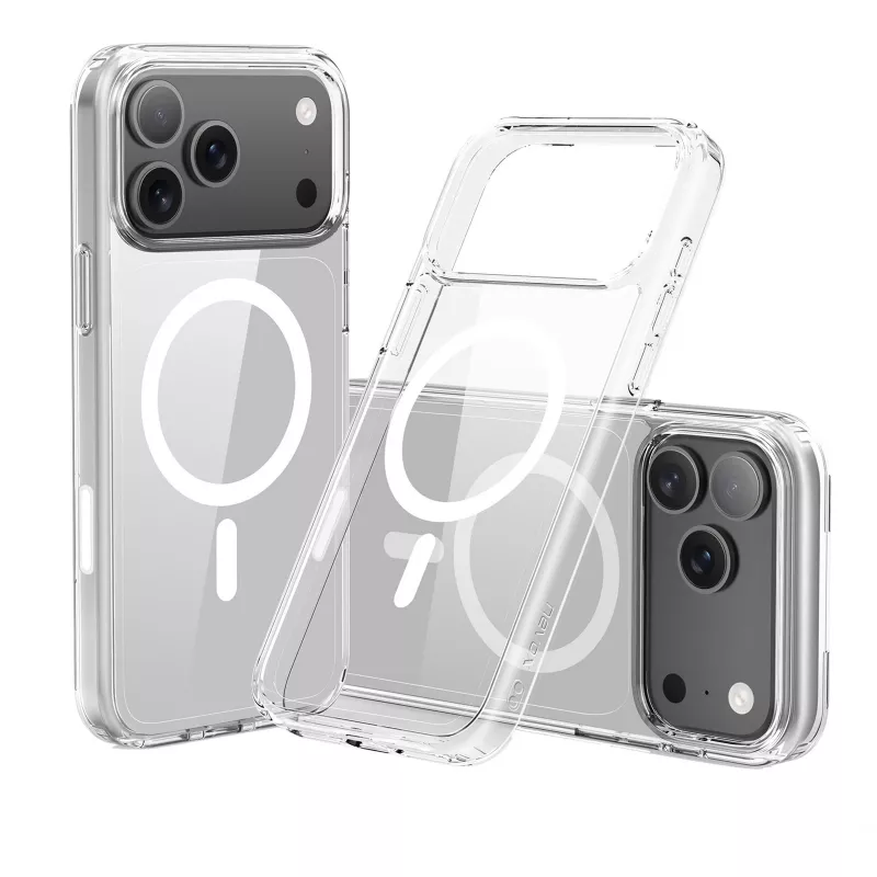 Nevox StyleShell SHOCKFlex - iPhone 17 Pro Max suderinamas su MagSafe permatomas