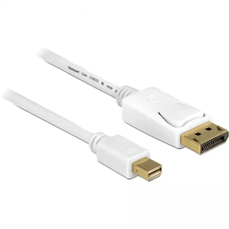 DeLOCK - DisplayPort laidas - Mini DisplayPort (V) - DisplayPort (V) - 3,0m - Balta (83483)