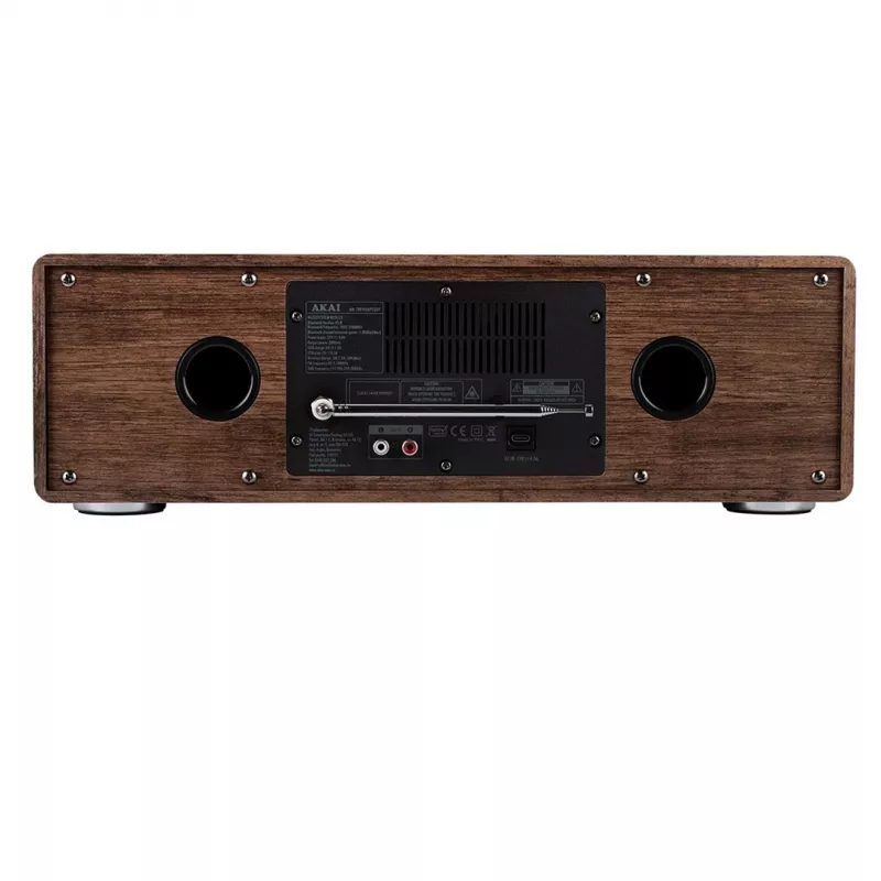 “Micro hi-fi” sistema AKAI AM-100 RHAPSODY — kompaktiška mini garso sistema su integruotu stiprintuvu ir CD/USB atkūrimu