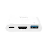 LogiLink 0,14 m 2xUSB-C HDMI USB A Balta