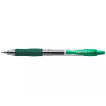 Pilot BL-G2-7 žalias gelinis rašiklis 0,4 mm antgalis permatomas korpusas