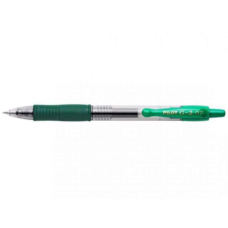 Pilot BL-G2-7 žalias gelinis rašiklis 0,4 mm antgalis permatomas korpusas
