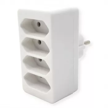 Maitinimo lizdų juosta Bachmann 921.273 – 4× Euro lizdai, balta PVC