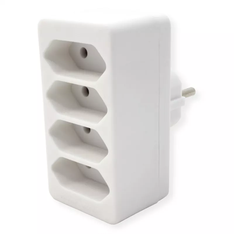 Maitinimo lizdų juosta Bachmann 921.273 – 4× Euro lizdai, balta PVC