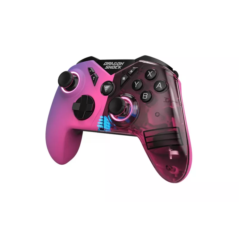 DragonShock Nebula Ultimate, žaidimų pultas, Nintendo Switch, D-Pad, Pagrindinis mygtukas, Paleidimo mygtukas, Turbo mygtukas, Įvairiaspalvis, Belaidis, Bluetooth