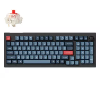 Keychron V5 Max klaviatūra universali RF belaidė Bluetooth juoda pilka 96% mechaninė
