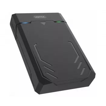 HDD/SSD korpusas Unitek Y-3035 — 2,5/3,5 colio SATA, USB 3.2 Gen 1 (USB Type-B), 6 Gbit/s, juodas, kintamosios srovės adapteris