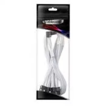 “CableMod C-Series Pro” maitinimo laidas, A variantas, 90°, 16 kontaktų į 4×8 kontaktų PCIe, baltas