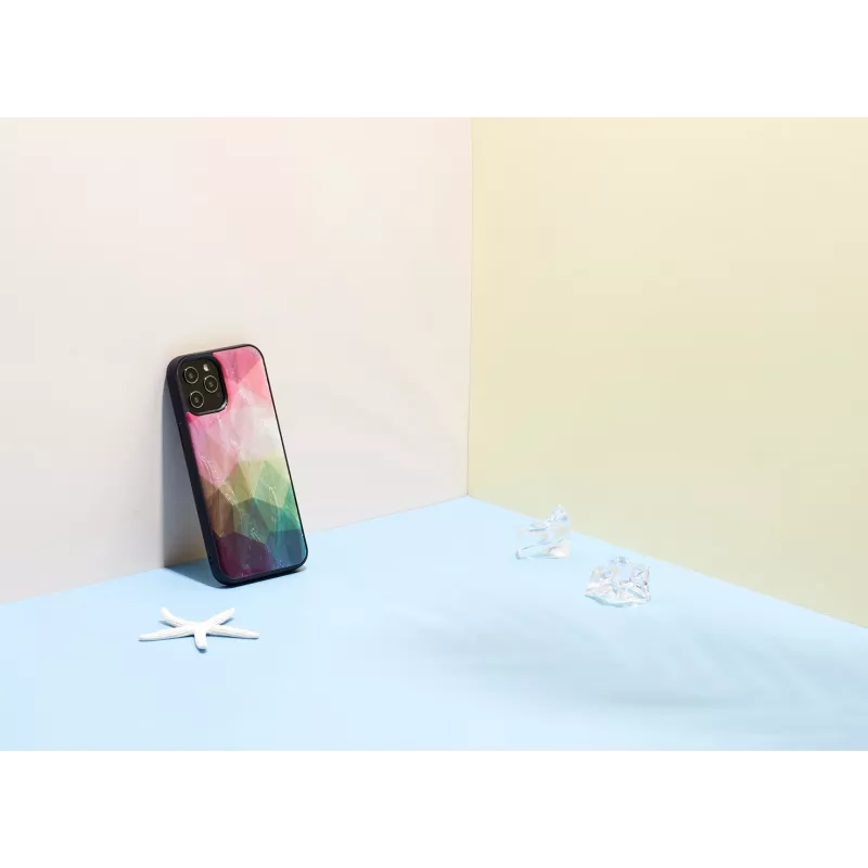 Apsauginis dėklas „iKins“, skirtas „Apple iPhone 12“ / „12 Pro“ – juodas, vandens gėlių dizainas