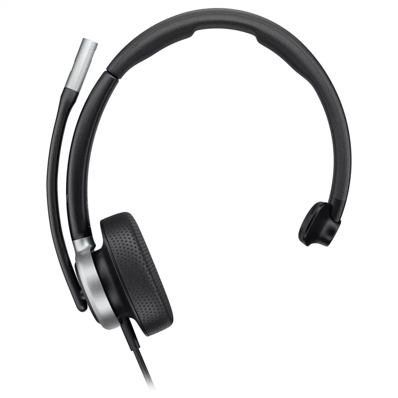 Monauralinės USB laidinės ausinės Poly Mission 615 — svoris 117,5 g