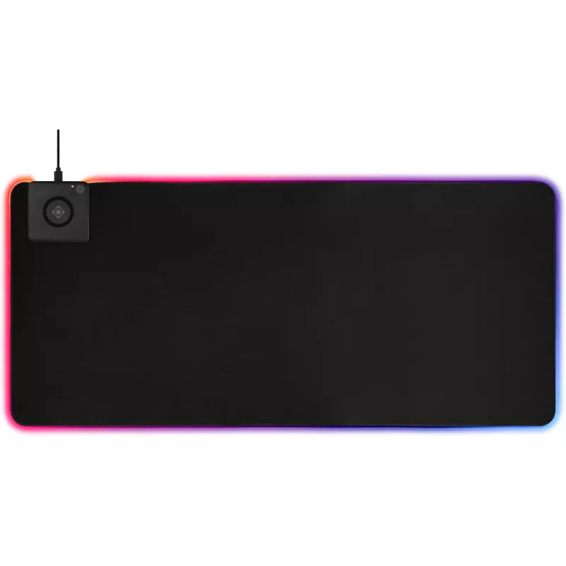 Deltaco GAM-092 - Juoda - Vienspalvis - Neoprenas - USB - Žaidimų pelės kilimėlis