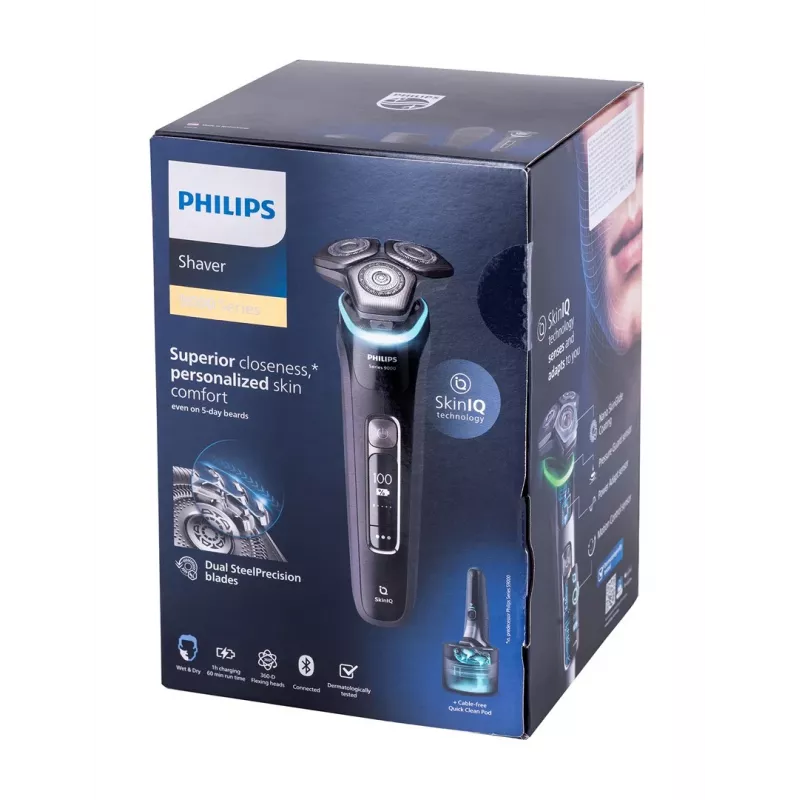 Philips SHAVER Series 9000 S9976/55 vyriškas skustuvas Rotacinis skustuvas Juodas