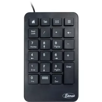 Skaitmeninė klaviatūra Inter-Tech KB-120 universali USB juoda