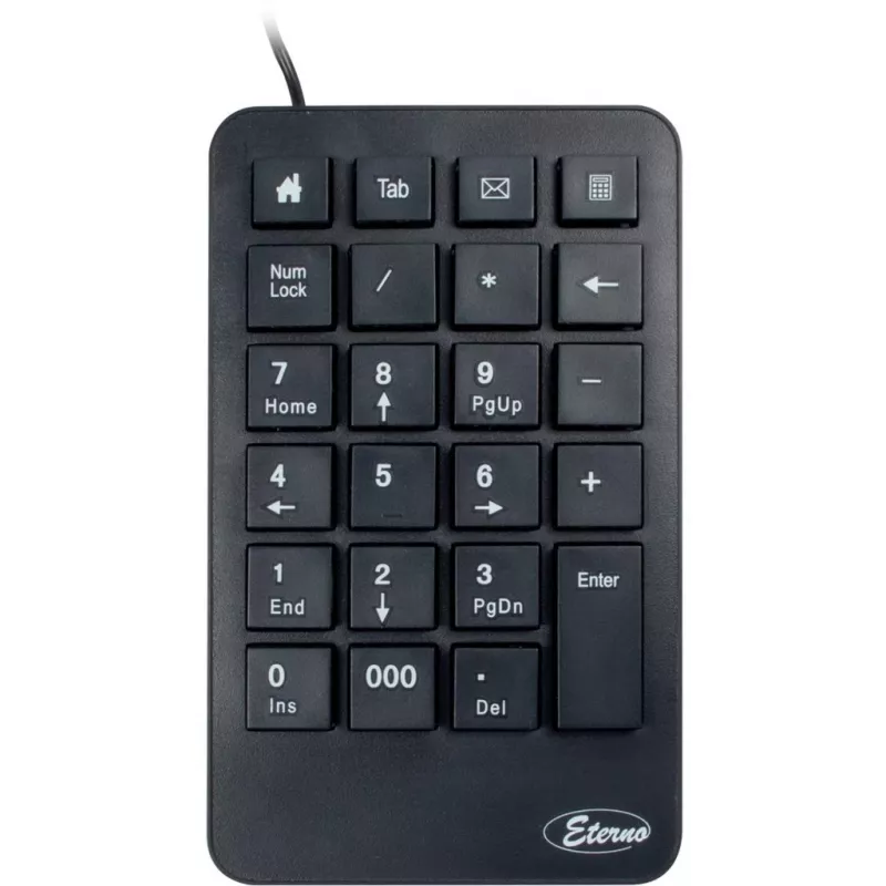 Skaitmeninė klaviatūra Inter-Tech KB-120 universali USB juoda