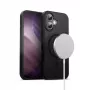 Crong Hybrid Frost MAG apsauginis dėklas iPhone 17, matinės juodos spalvos