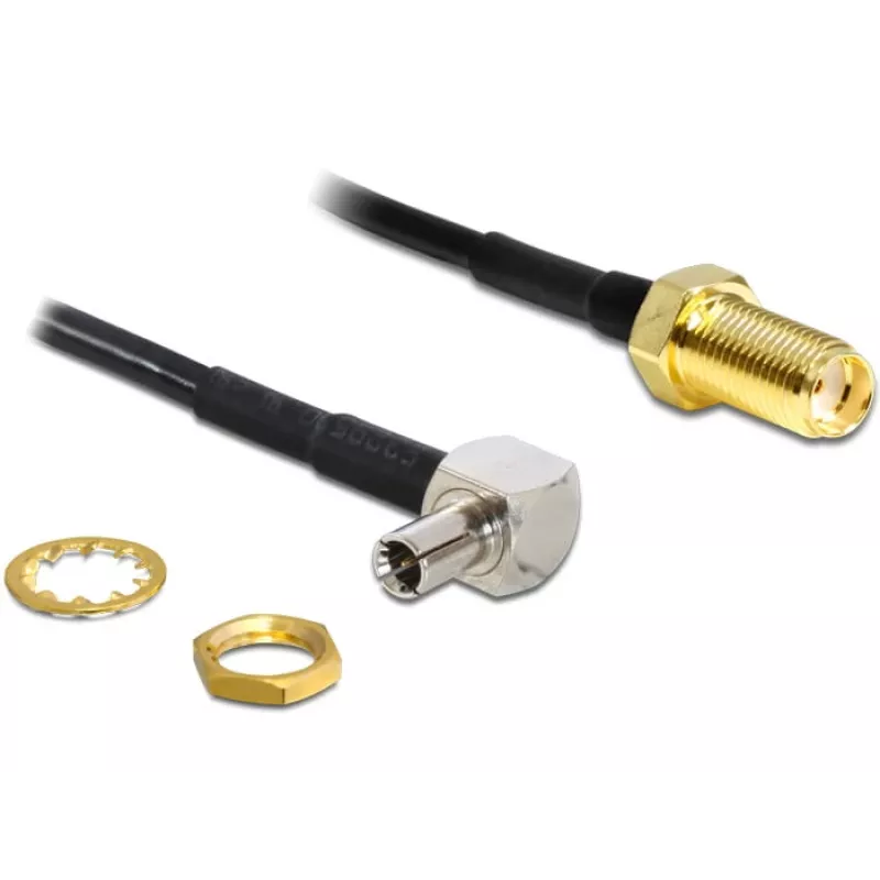 Koaksialinis kabelis DeLOCK 88487 TS-9 SMA 1,45 m juodas
