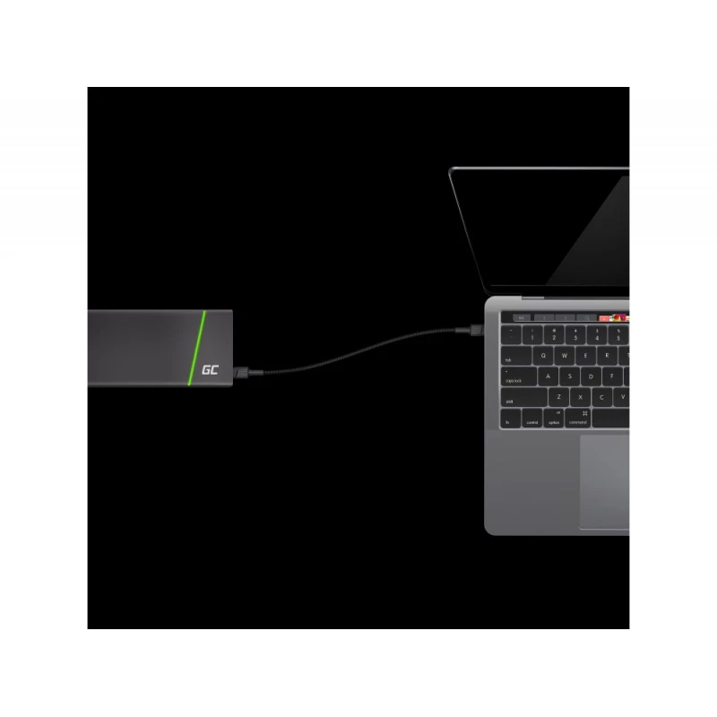 Green Cell KABGC30 USB kabelis USB 2.0 1.2 m USB C Juoda