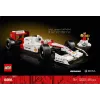 LEGO rinkinys McLaren MP4/4 Ayrton Senna 10330 — LEGO ICONS mastelio modelio vitrina