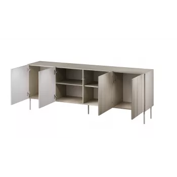Komoda Cama Meble ISLA 2000x400x750 mm, kašmyro matinė, drožlių plokštės korpusas