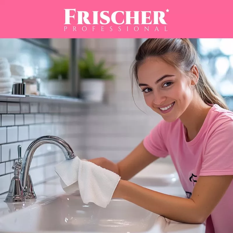Vonios paviršių kalkių valiklis FRISCHER FR00232_1000 skystas kalkių ir apnašų šalinimo produktas sanitariniams paviršiams, 1 l trigerio butelis