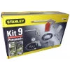Pneumatinis įrankių rinkinys STANLEY 9045718STN, 9 dalių rinkinys, metaliniai įrankiai, spiralinė žarna 5 m, maks. 20 bar