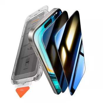 Privatumo stiklo ekrano apsauga Torras Install Master, skirta iPhone 16 Plus (modelis X00FX1563)