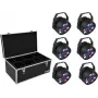 LED PAR šviestuvų rinkinys EUROLITE 20000626, 6×36W RGB, scenos apšvietimo prožektoriai