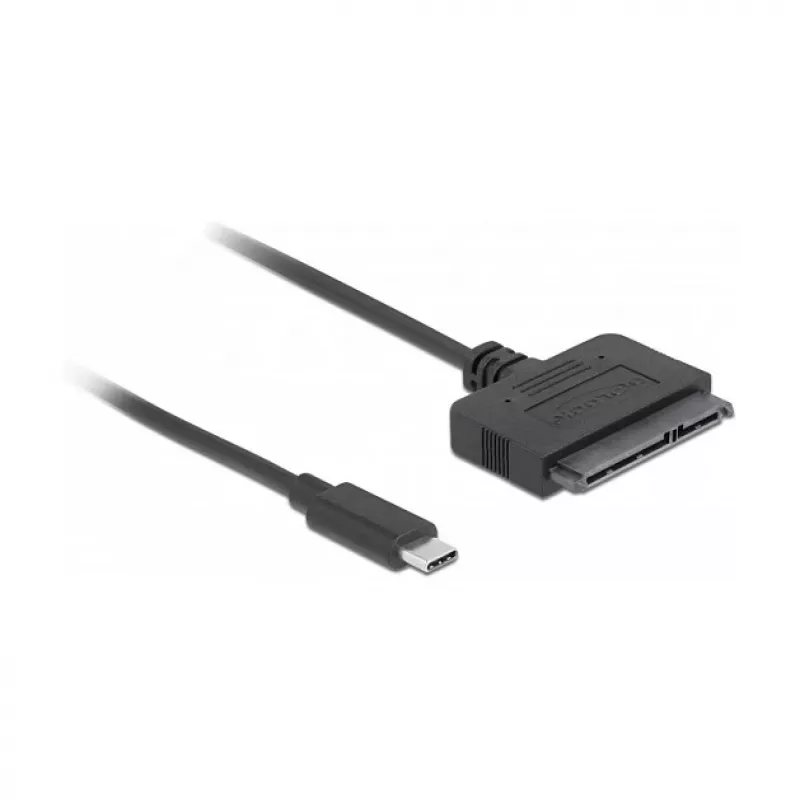DeLOCK 63803 laido jungties adapteris USB C 22 kontaktų SATA juodas 0,5 m