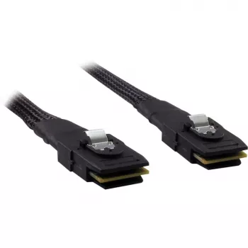 Inter-Tech - Vidinis SAS kabelis - Serial ATA 150/300/600 - 36 PIN 4iMini MultiLane į 36 PIN 4iMini MultiLane - 50 cm - užfiksuotas - Juodas
