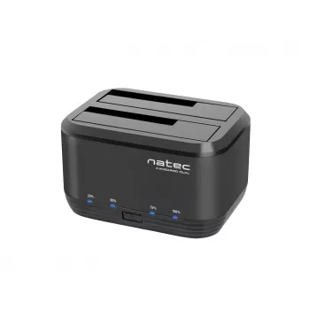 HDD prijungimo stotelė 2,5/3,5 USB 3.0 Natec Kangaroo Dual, klonavimo funkcija, maitinimo adapteris