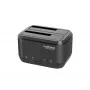 HDD prijungimo stotelė 2,5/3,5 USB 3.0 Natec Kangaroo Dual, klonavimo funkcija, maitinimo adapteris