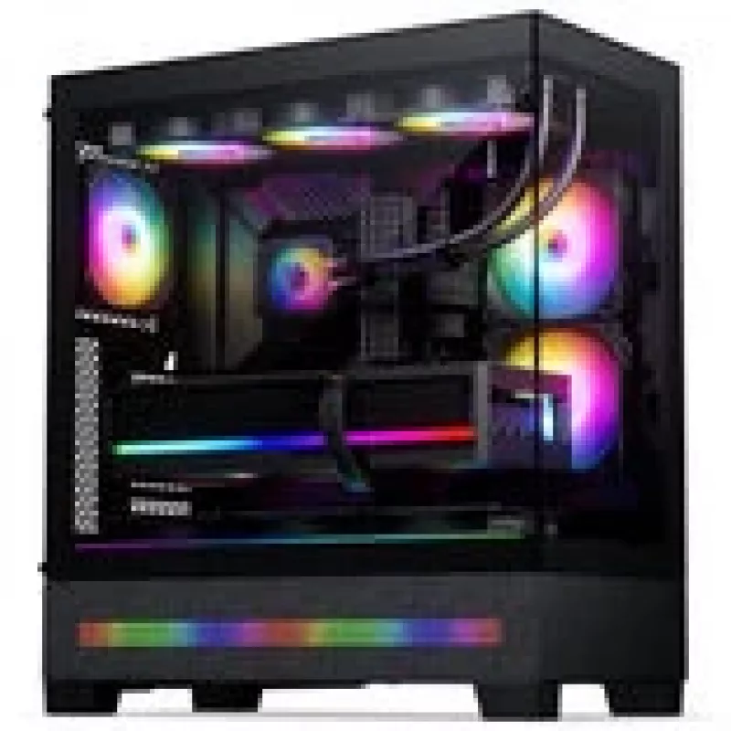 PHANTEKS XT View Matrix PC korpusas, Midi-Tower, E-ATX, grūdintas stiklas, Matrix LED - juodas (PH-XT523VM1_DBK01)