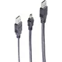 USB laidas ShiverPeaks BS77150 0.6m 2x USB A Mini-USB B juodas