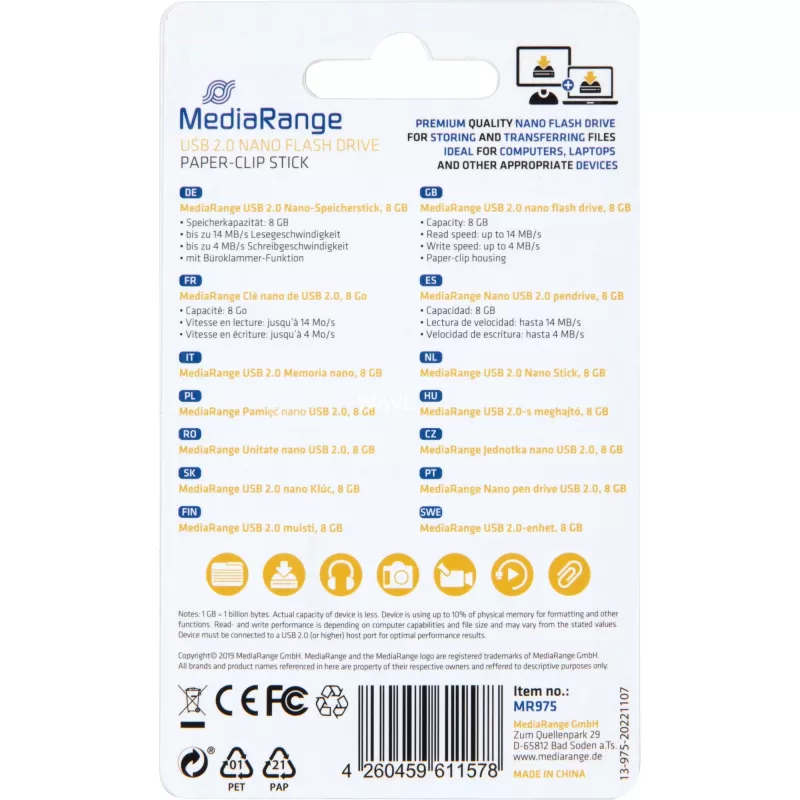 Mediarange MR975 atminties diskas