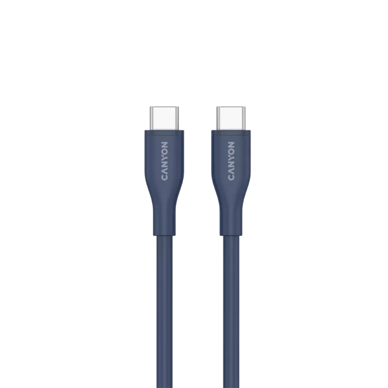 CANYON laidas CC60SC10 C-C 60W 1m silikoninis tamsiai mėlynas