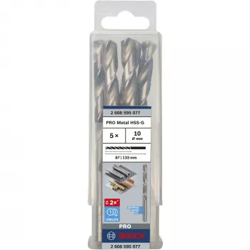 Grąžtų rinkinys Bosch HSS-G 5 vnt. 1 cm skersmuo