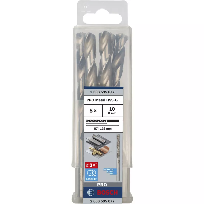 Grąžtų rinkinys Bosch HSS-G 5 vnt. 1 cm skersmuo