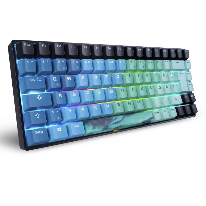 Mechaninė žaidimų klaviatūra Sharkoon SKILLER SGK50 S3 Ultimate Rev2 mėtų mėlynumo QWERTZ išdėstymas