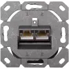 DIGITUS DN-9005-N - Jungiamasis lizdas, įleidžiamas - RJ-45 X 2 - RAL 9010 - 2 prievadai (DN-9005-N)