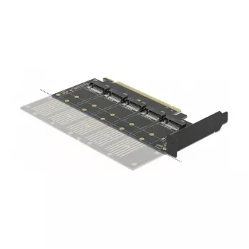 DeLOCK PCI Express x16 kortelė 5 vidiniams M.2 Key B / SATA lizdams
