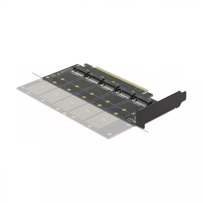 DeLOCK PCI Express x16 kortelė 5 vidiniams M.2 Key B / SATA lizdams