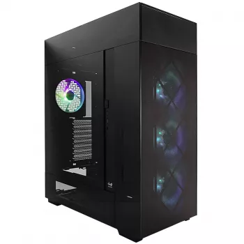 InWin Modfree Deluxe Big-Tower grūdintas stiklas – juoda