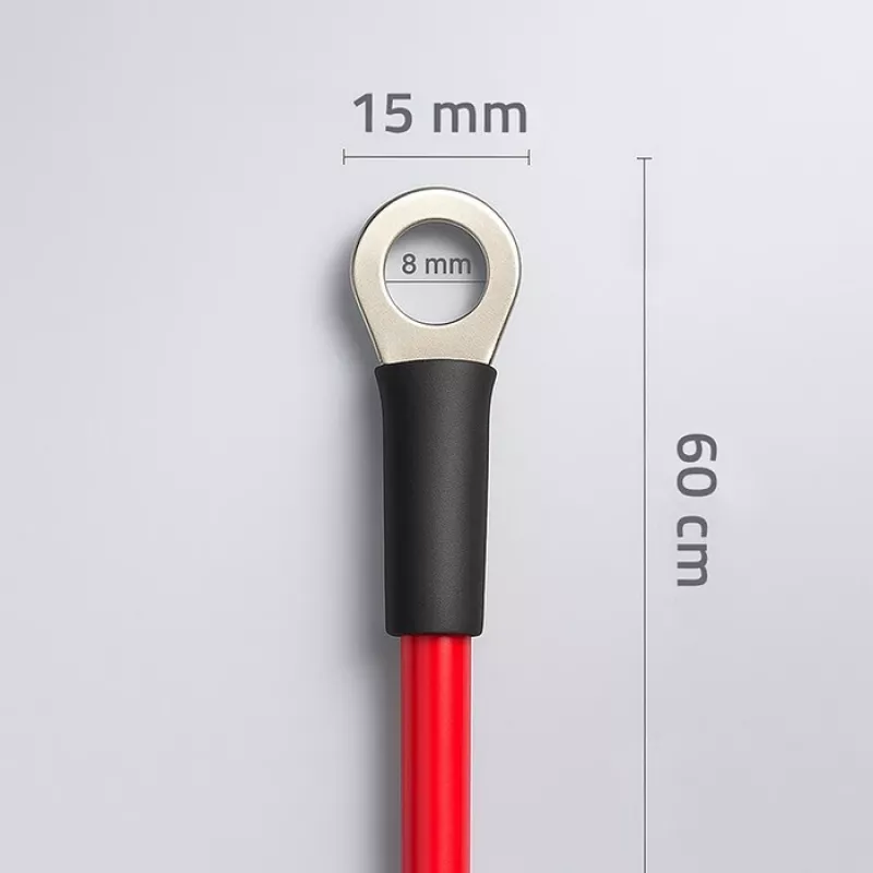 Baterijos kabelis QOLTEC su M8 jungčių antgaliais, modelis 50986