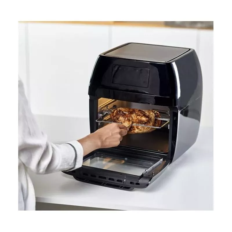 Karšto oro gruzdintuvė Black & Decker BXAFO1200E — 12 l, 1700 W, liečiamas valdymas, 40–200 °C, rotisserie, kepimas ir gruzdinimas