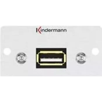 Kindermann Konnect 50 alu - Modulinis priekinės plokštės „Snap-In“ – USB 2.0 Type A