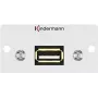 Kindermann Konnect 50 alu - Modulinis priekinės plokštės „Snap-In“ – USB 2.0 Type A