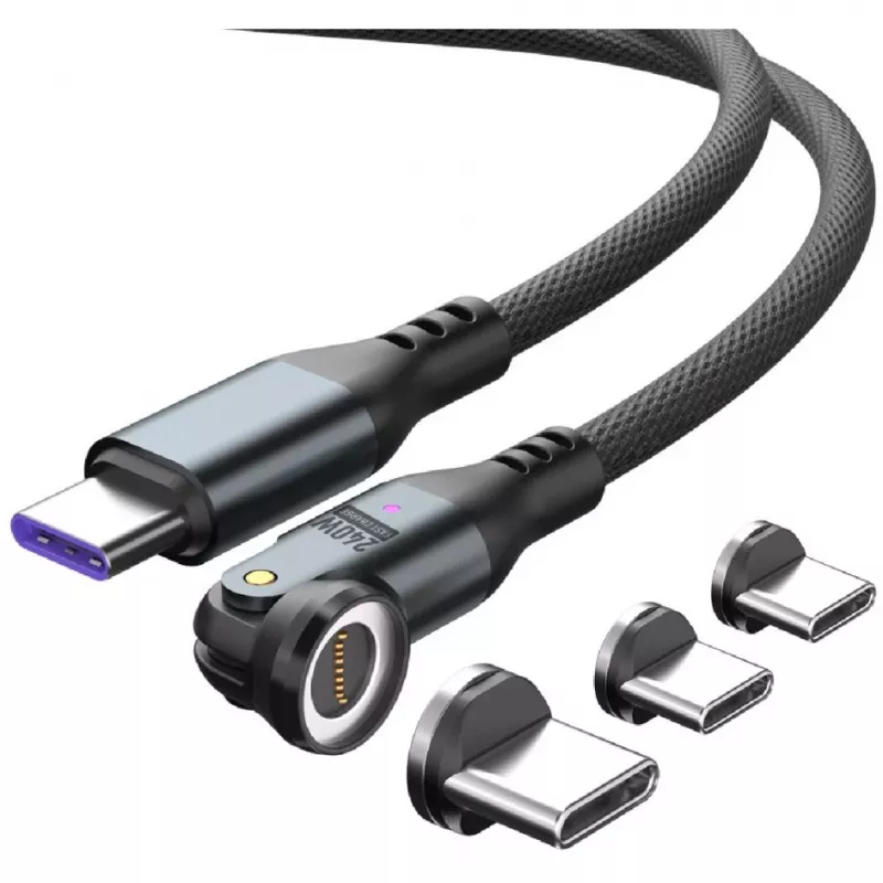 USB-C laidas 4smarts GravityCord 240W 1,8 m – USB-C į USB-C didelės galios įkrovimas ir duomenų perdavimas
