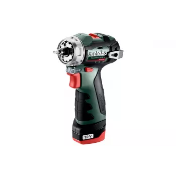 Pistolinės rankenos grąžtas Metabo PowerMaxx BS BL Q, 12V, 2Ah, 1500 RPM, 900g