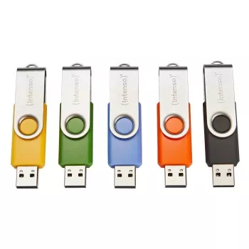 USB atmintinė Intenso Basic Line 8 GB USB Type-A 2.0 juoda, mėlyna, žalia, oranžinė, geltona