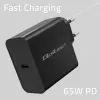 Įkroviklis QOLTEC Super Quick PD 65W USB‑C Power Delivery 5–20V, 1x USB‑C, USB PD 3.0, Type C kištukas, 65 W